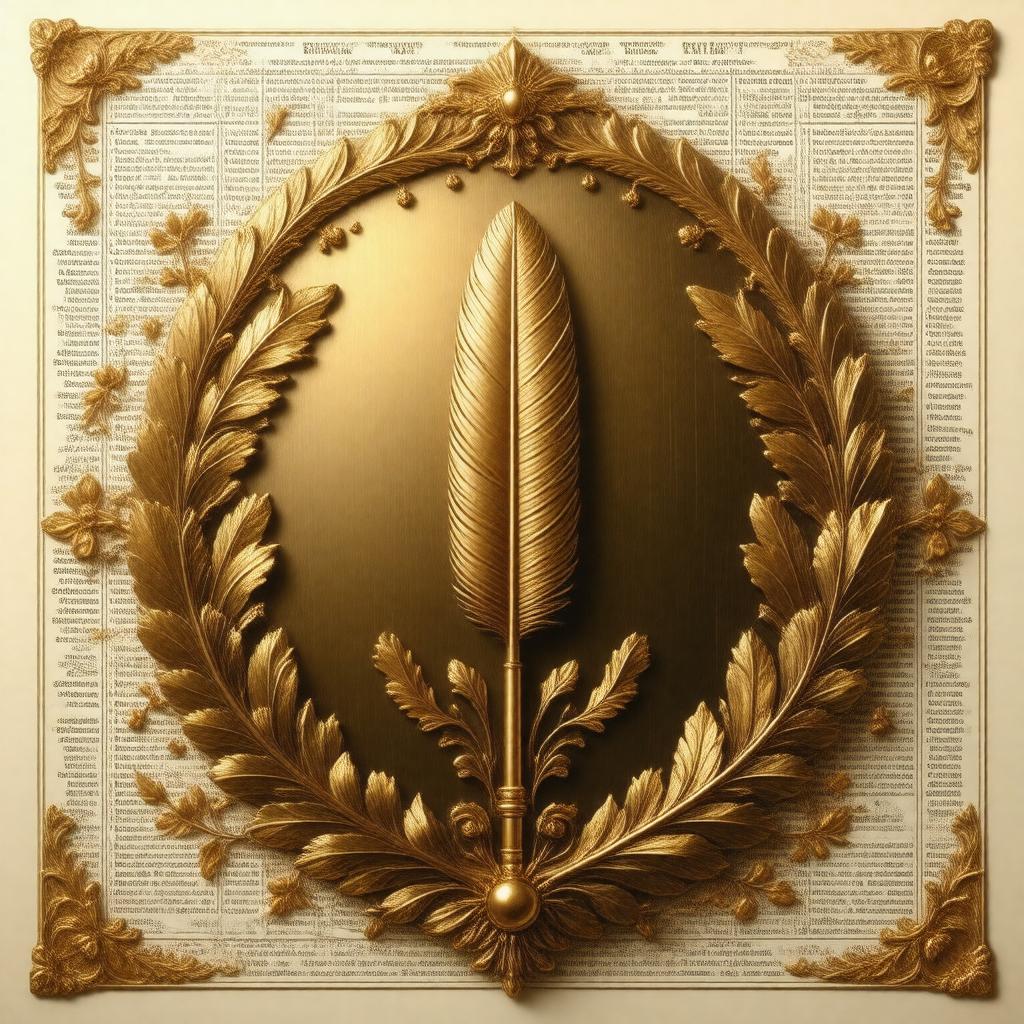 AI-created image of Gold Medal in Fiction from the American Academy of Arts and Letters