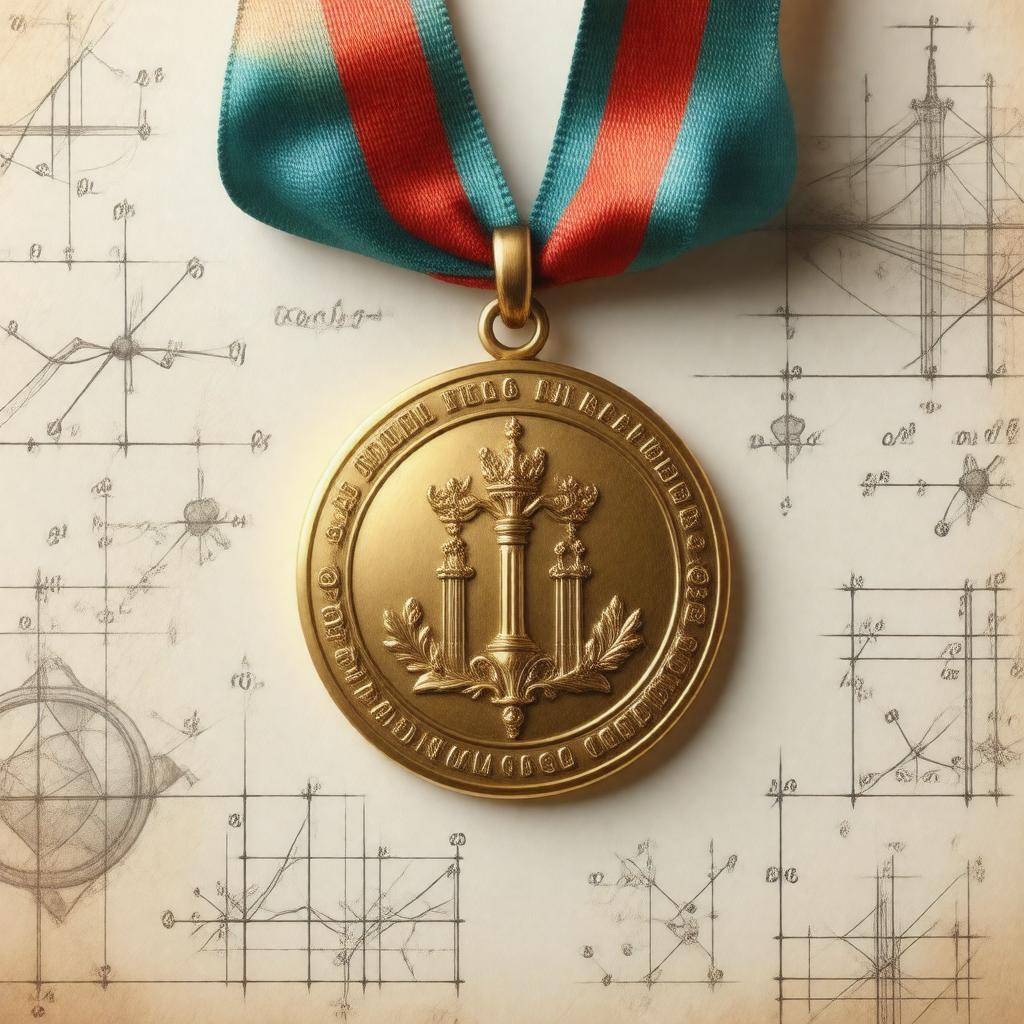 AI-created image of Gold Medal of the Italian Physical Society