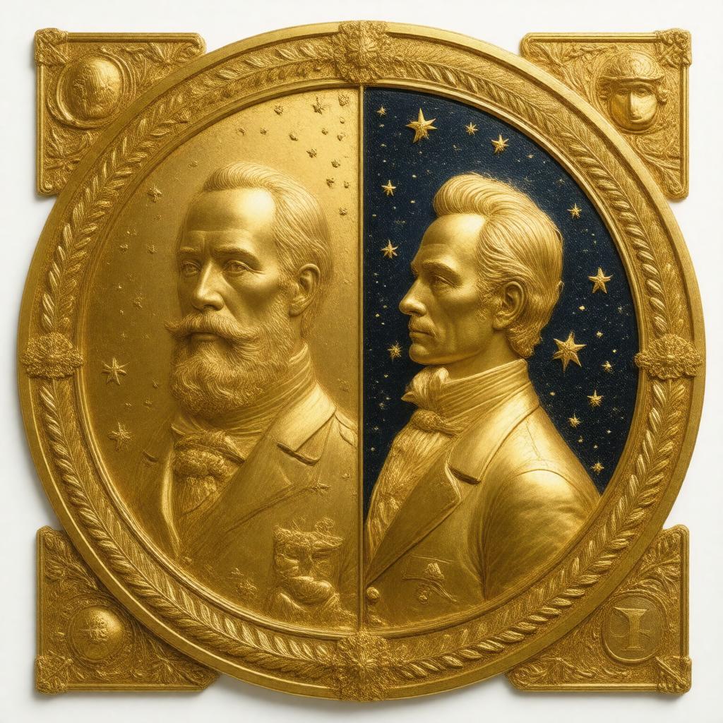Click to view larger image AI-created image of Gold Medal of the Royal Astronomical Society