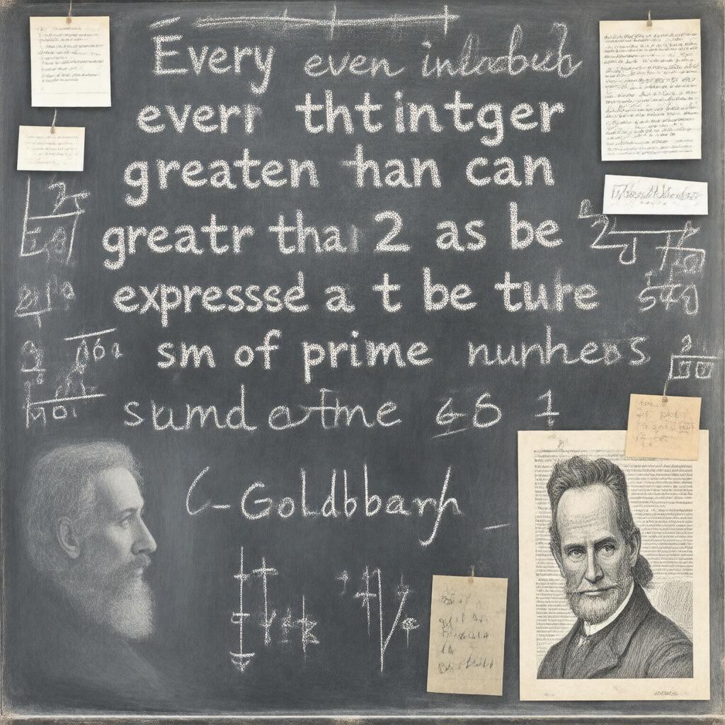 Click to view larger image AI-created image of Goldbach conjecture