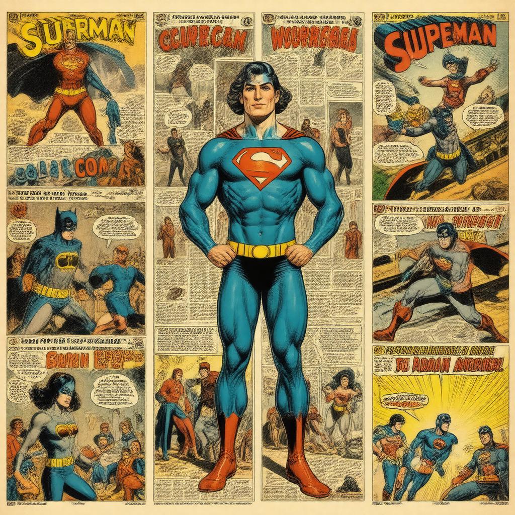 AI-created image of Golden Age of Comic Books