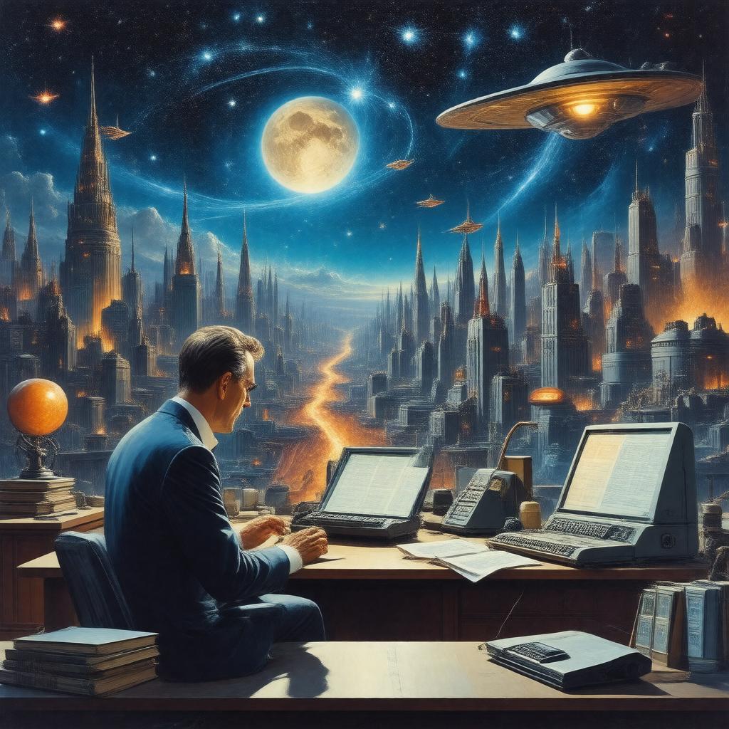 AI-created image of Golden Age of Science Fiction