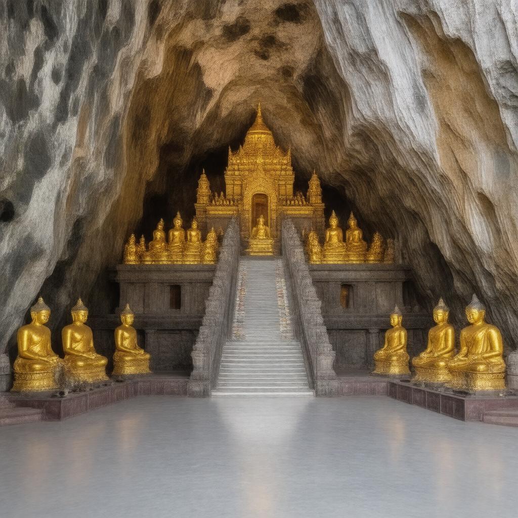 Click to view larger image AI-created image of Golden Temple of Dambulla