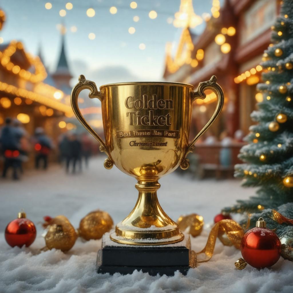 Click to view larger image AI-created image of Golden Ticket Award for Best Theme Park Christmas Event