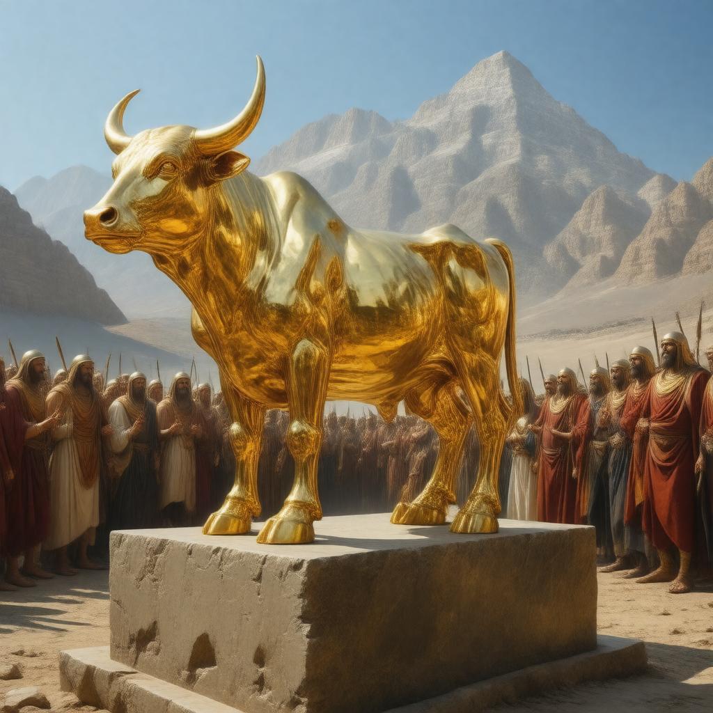 AI-created image of Golden calf