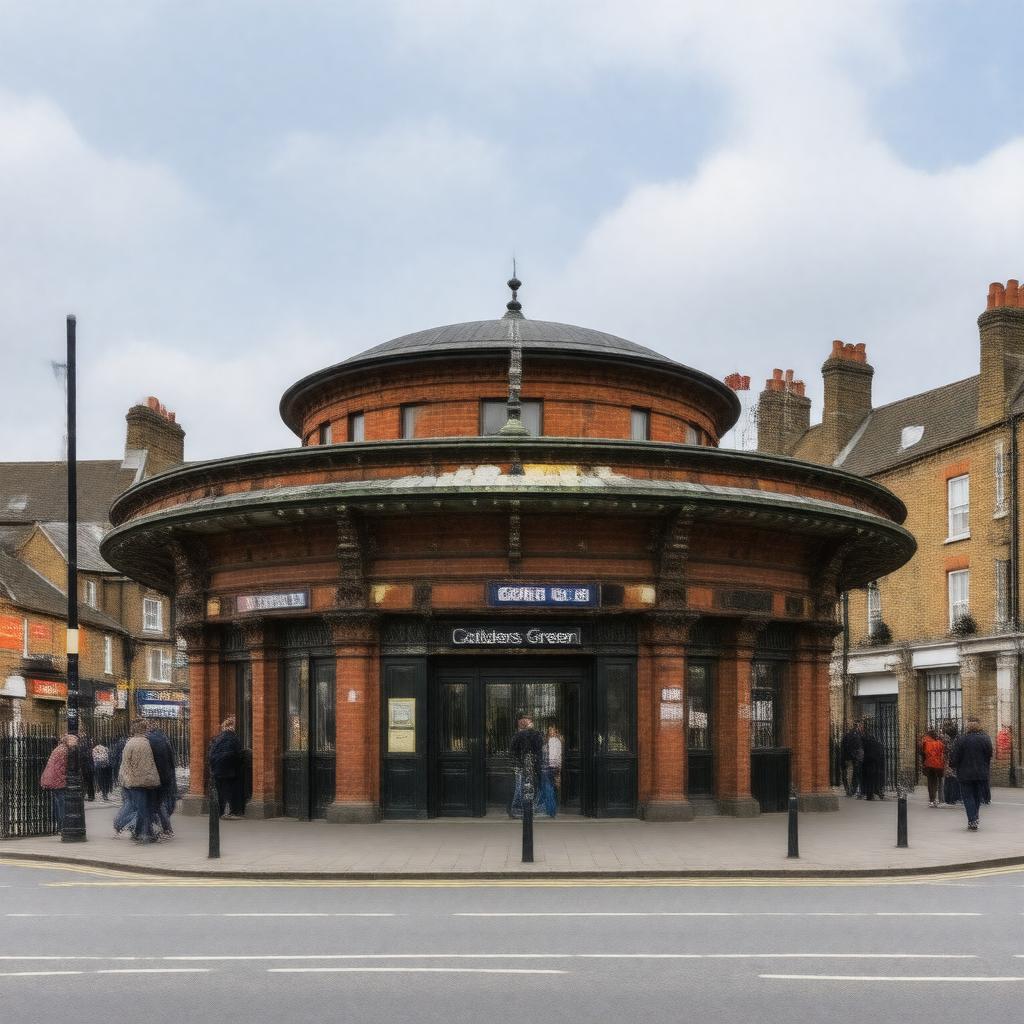AI-created image of Golders Green station