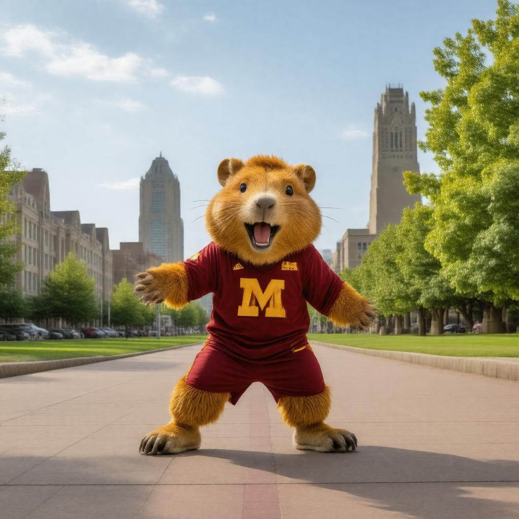 Click to view larger image AI-created image of Goldy Gopher