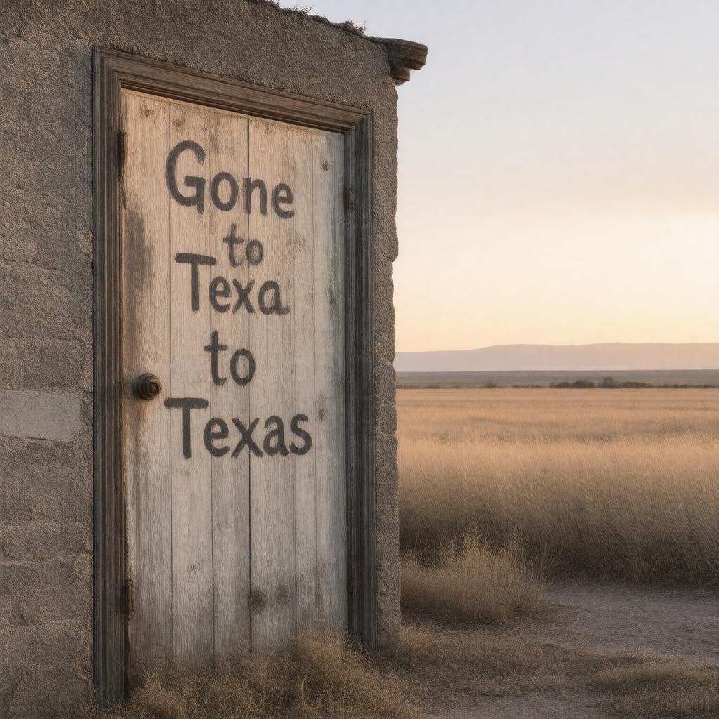Click to view larger image AI-created image of Gone to Texas