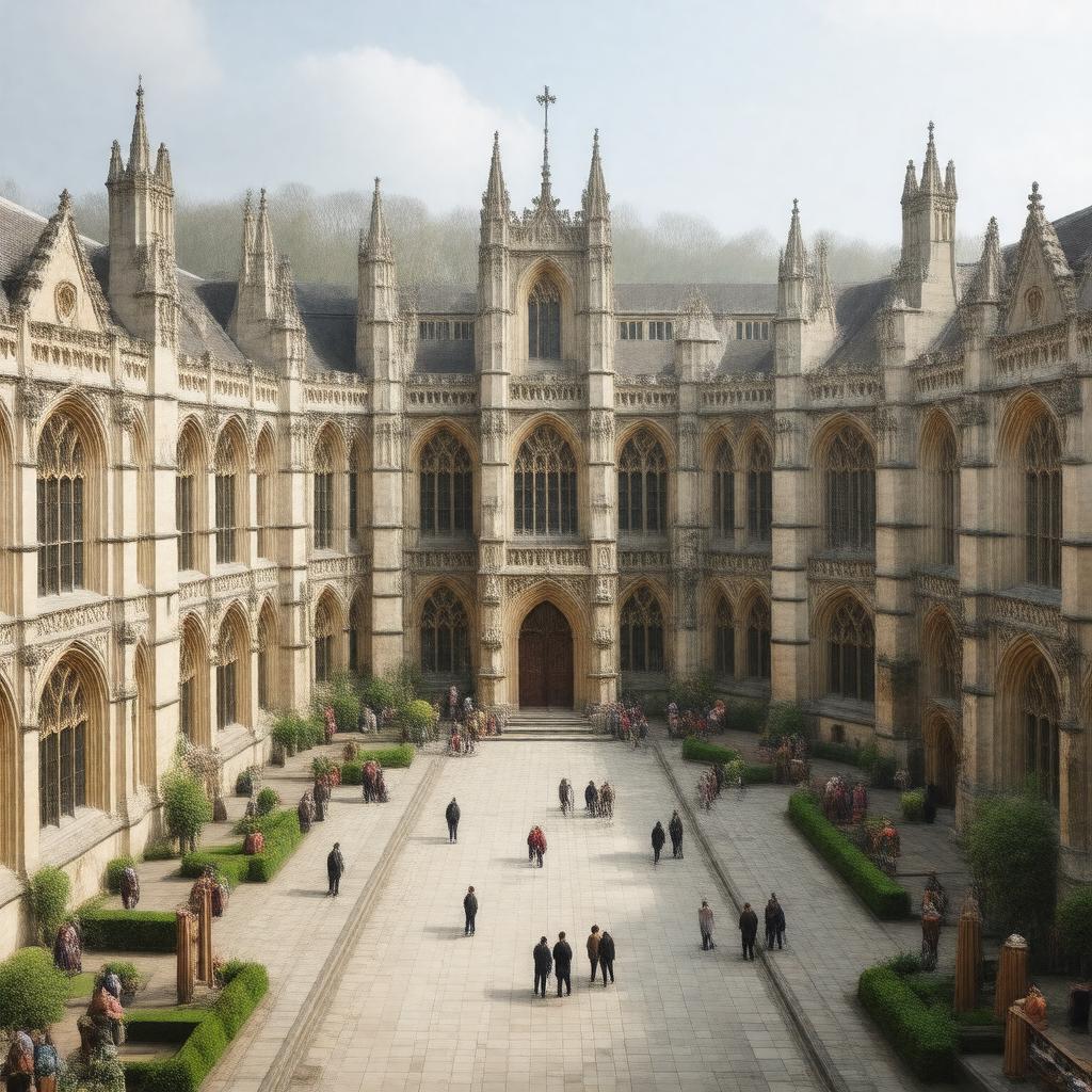 AI-created image of Gonville and Caius College