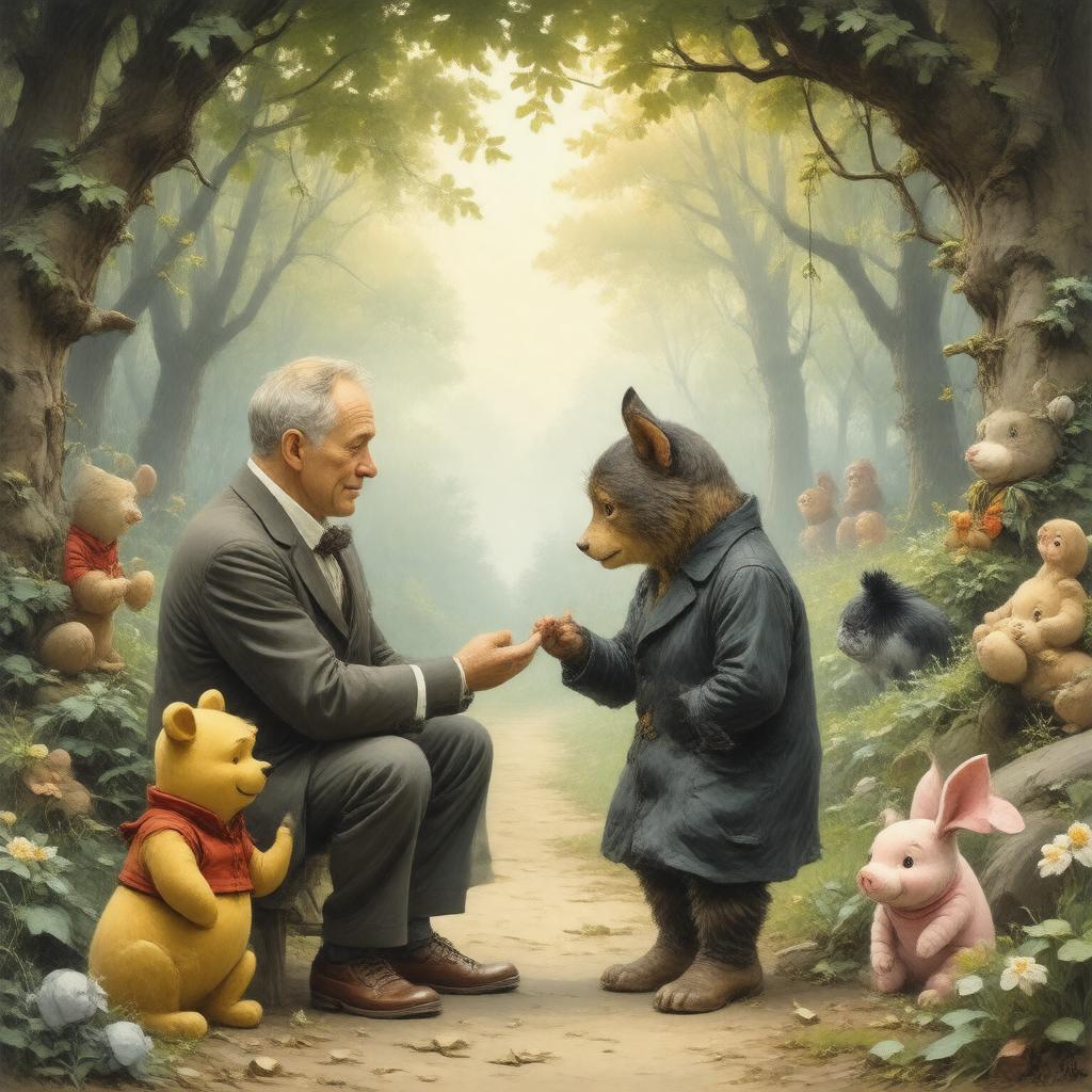 Click to view larger image AI-created image of Goodbye Christopher Robin (film)