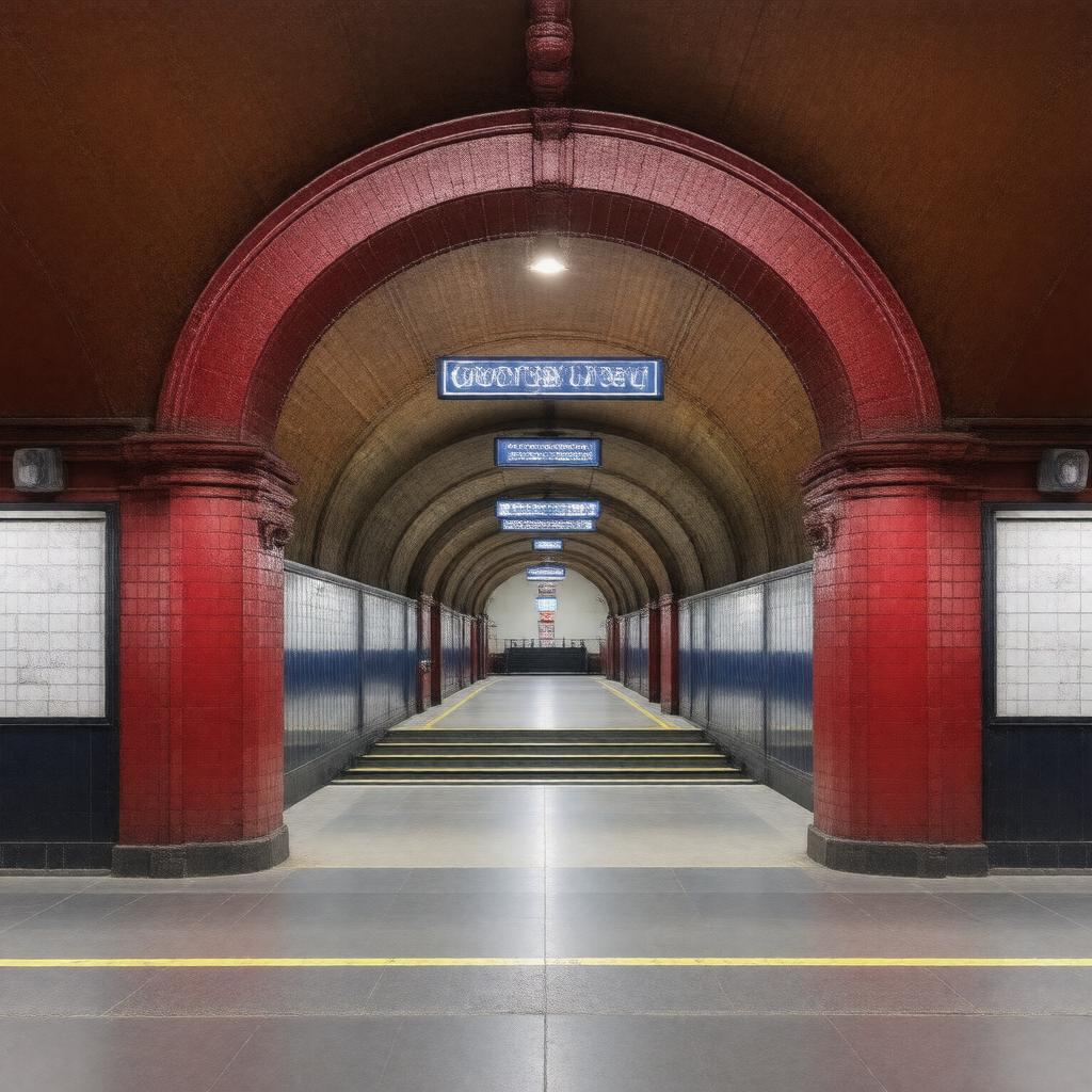AI-created image of Goodge Street Underground station