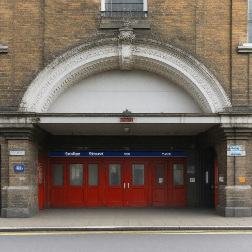 AI-created image of Goodge Street tube station