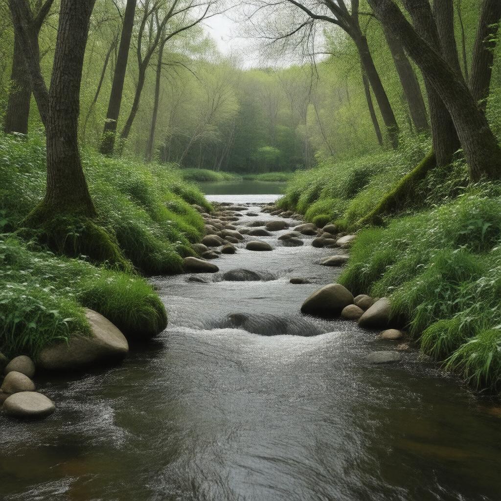 AI-created image of Gorton Pond Brook