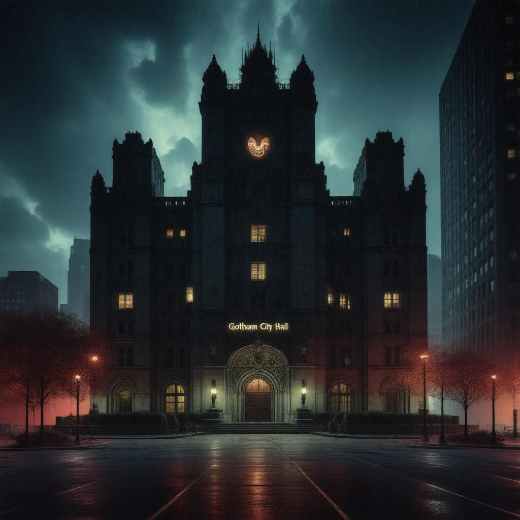 AI-created image of Gotham City Hall