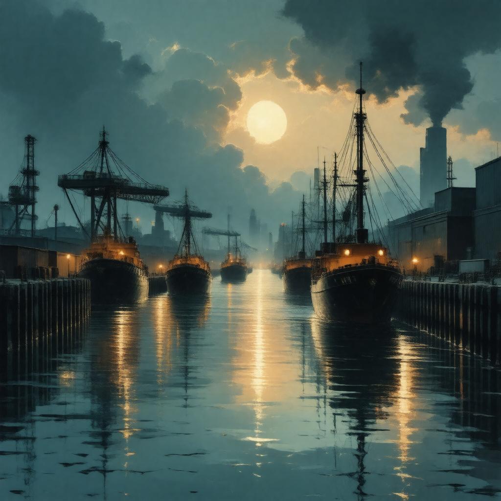 Click to view larger image AI-created image of Gotham Docks