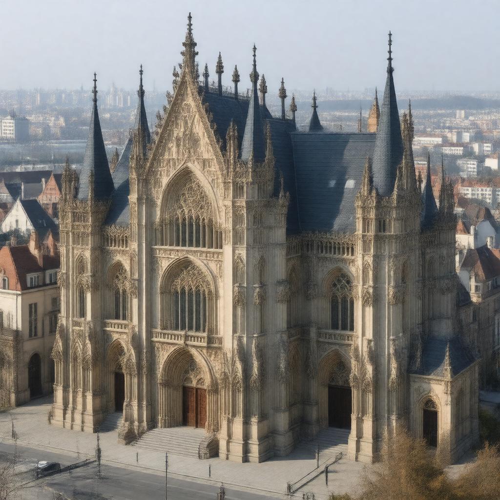AI-created image of Gothic Revival architecture