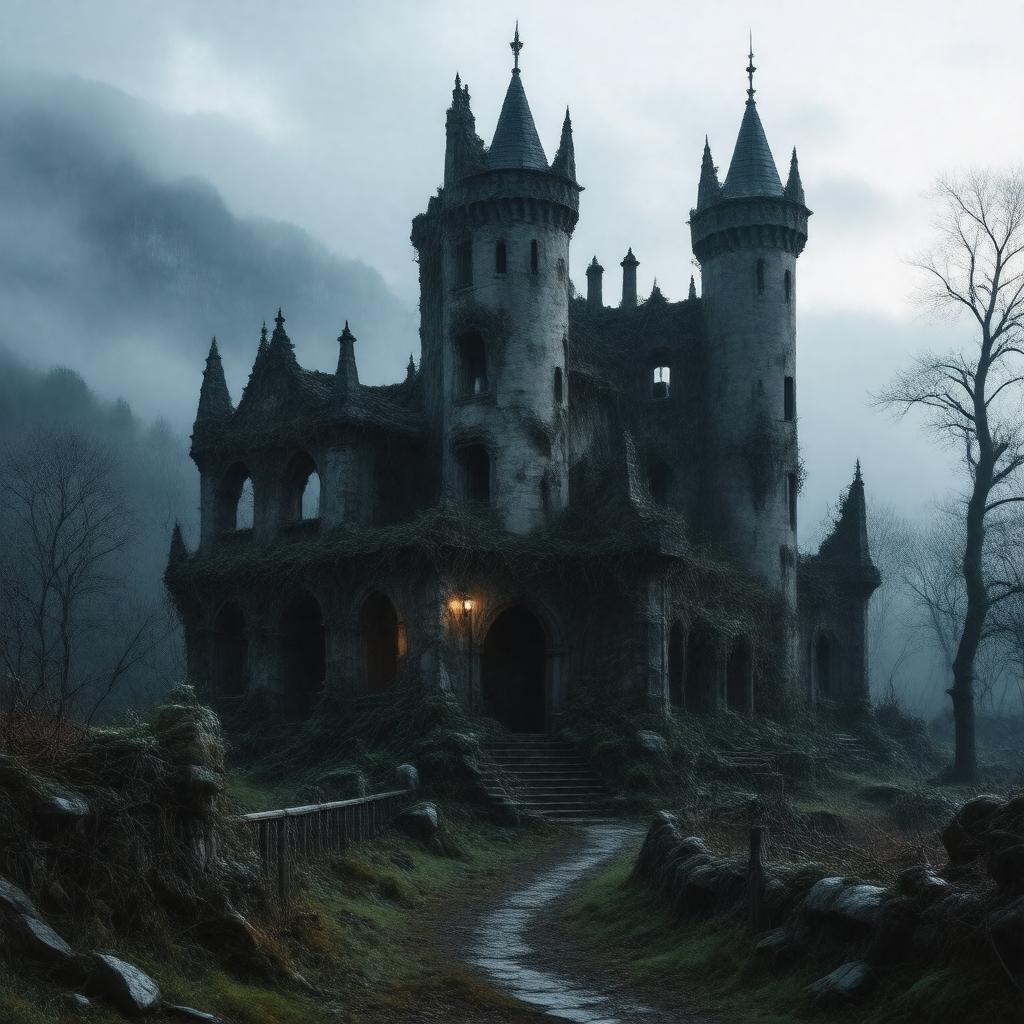 AI-created image of Gothic fiction