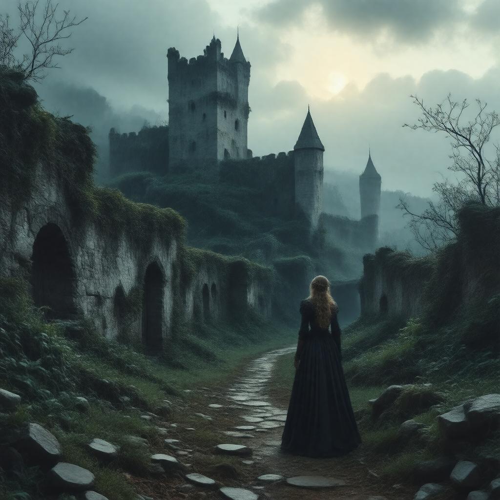 AI-created image of Gothic romance