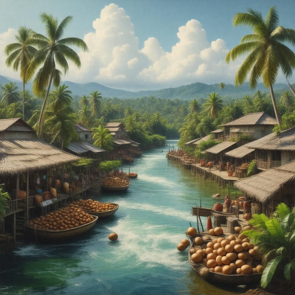 AI-created image of Gouyave, Grenada