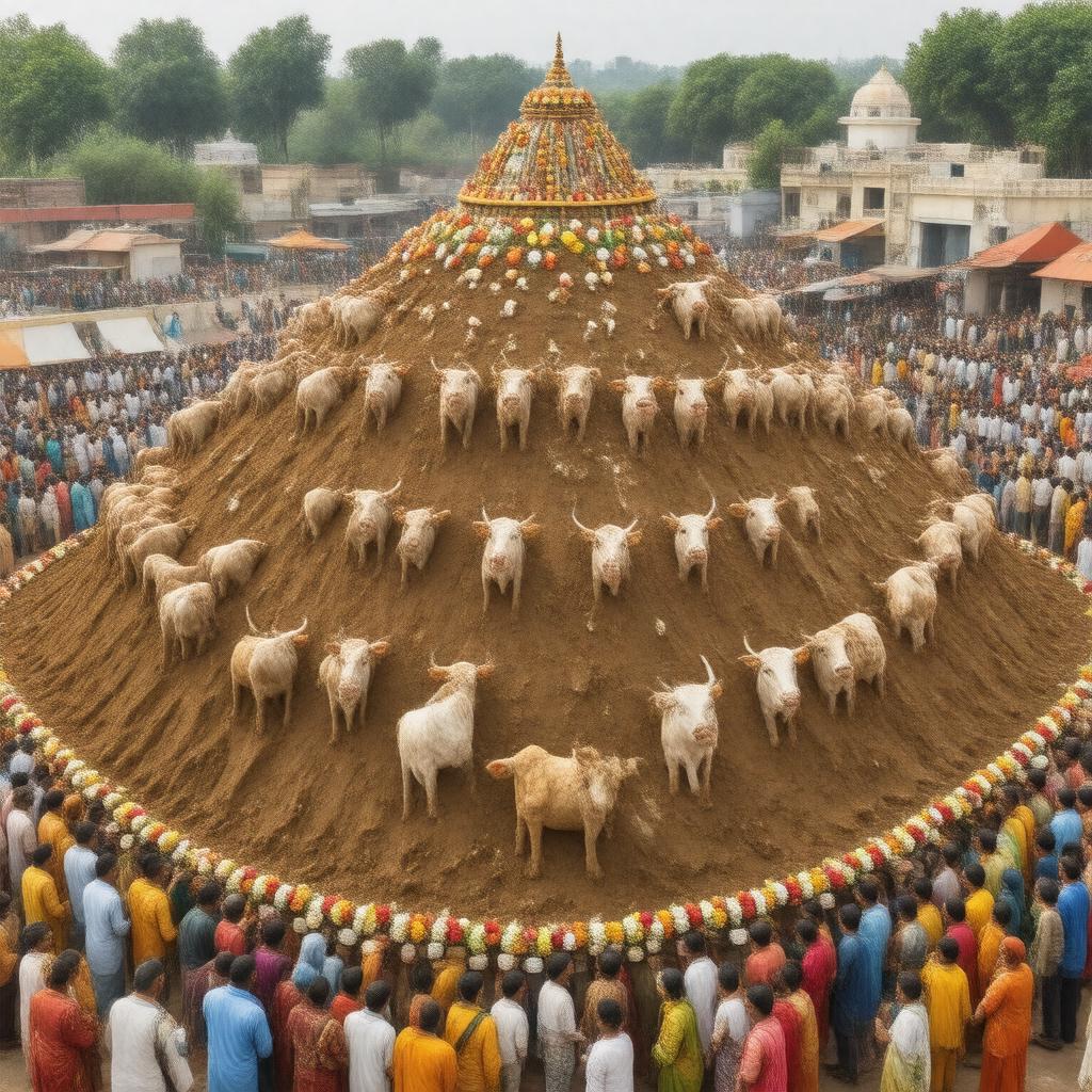 AI-created image of Govardhan Puja