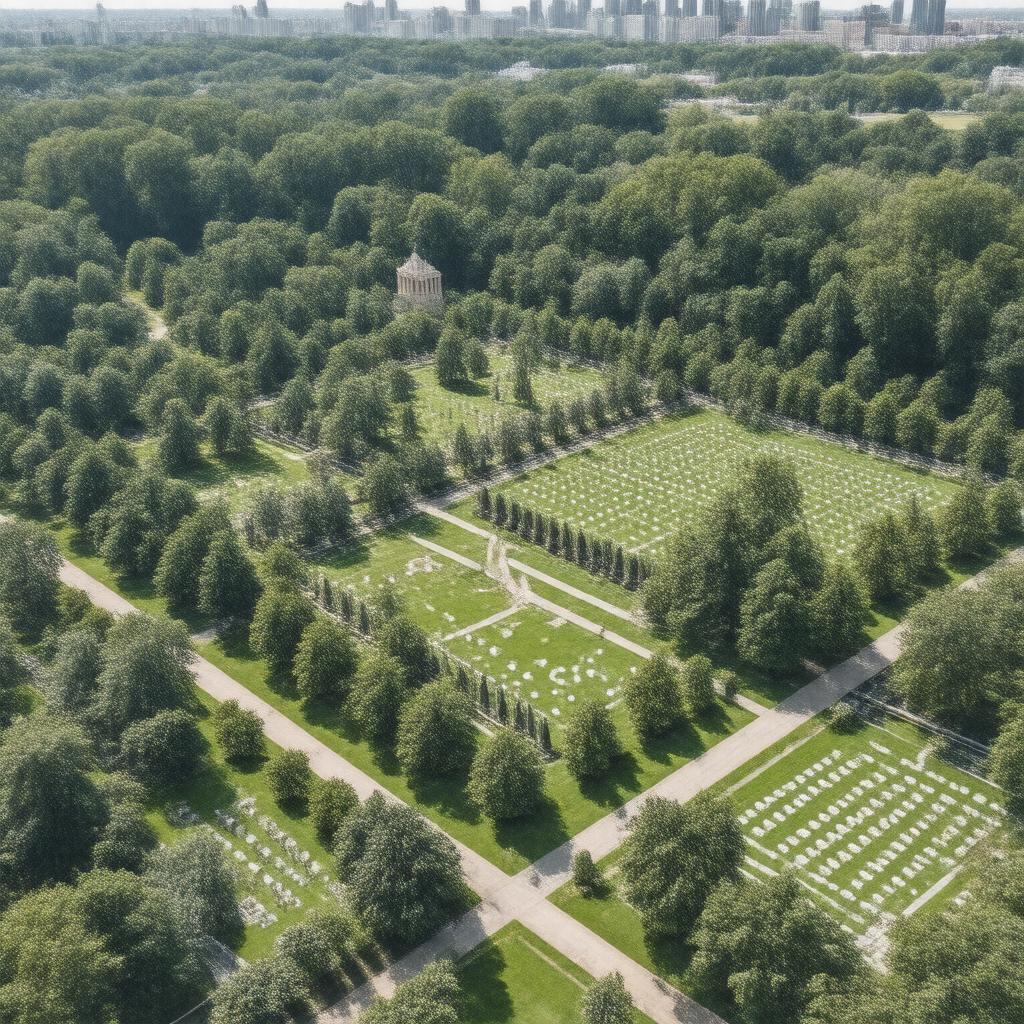 AI-created image of Graceland Cemetery, Chicago