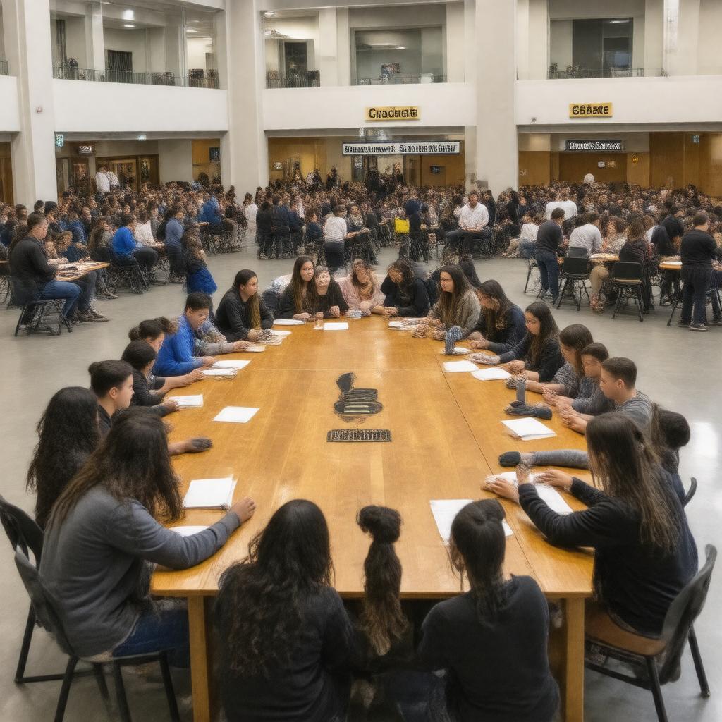Click to view larger image AI-created image of Graduate Student Senate
