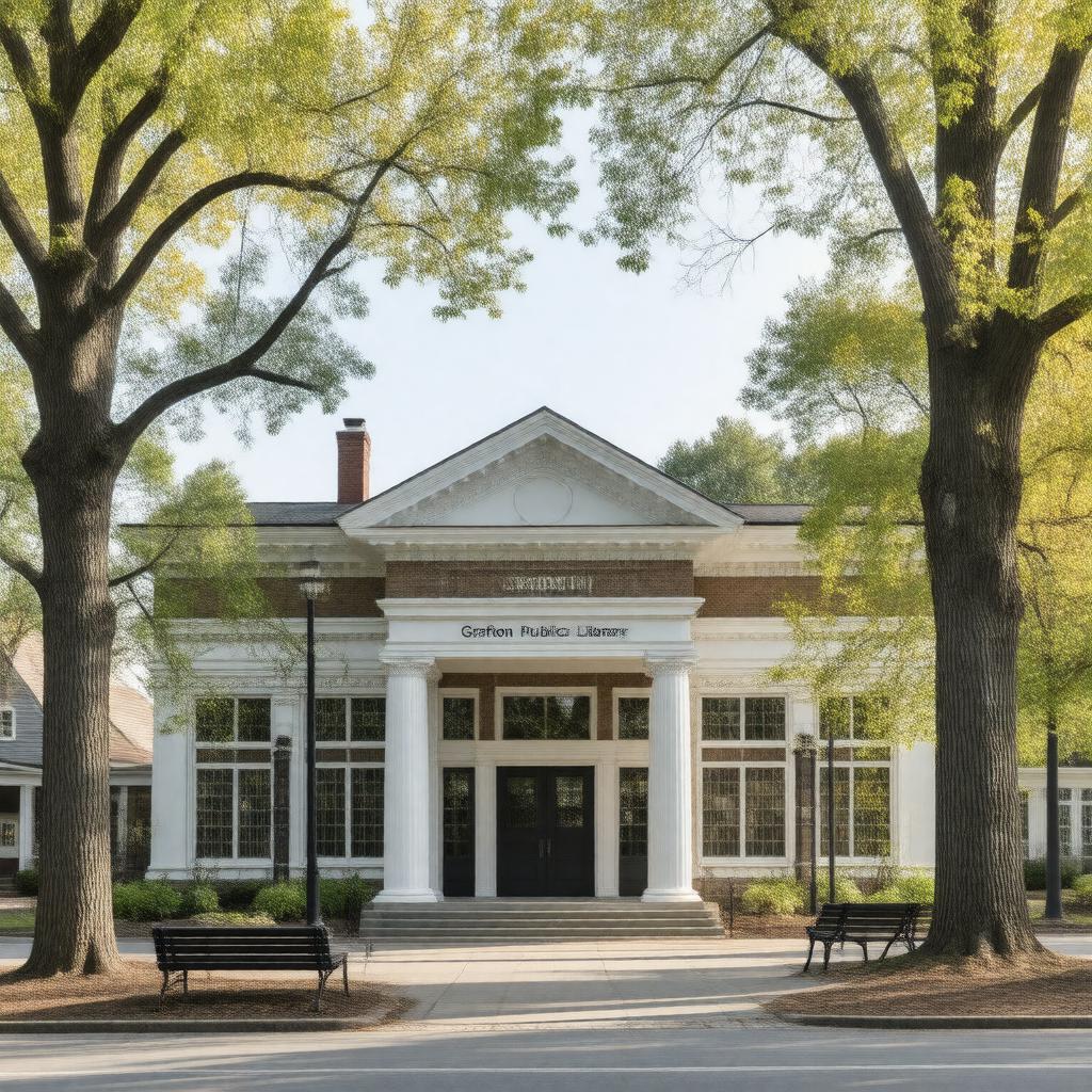 Click to view larger image AI-created image of Grafton Public Library