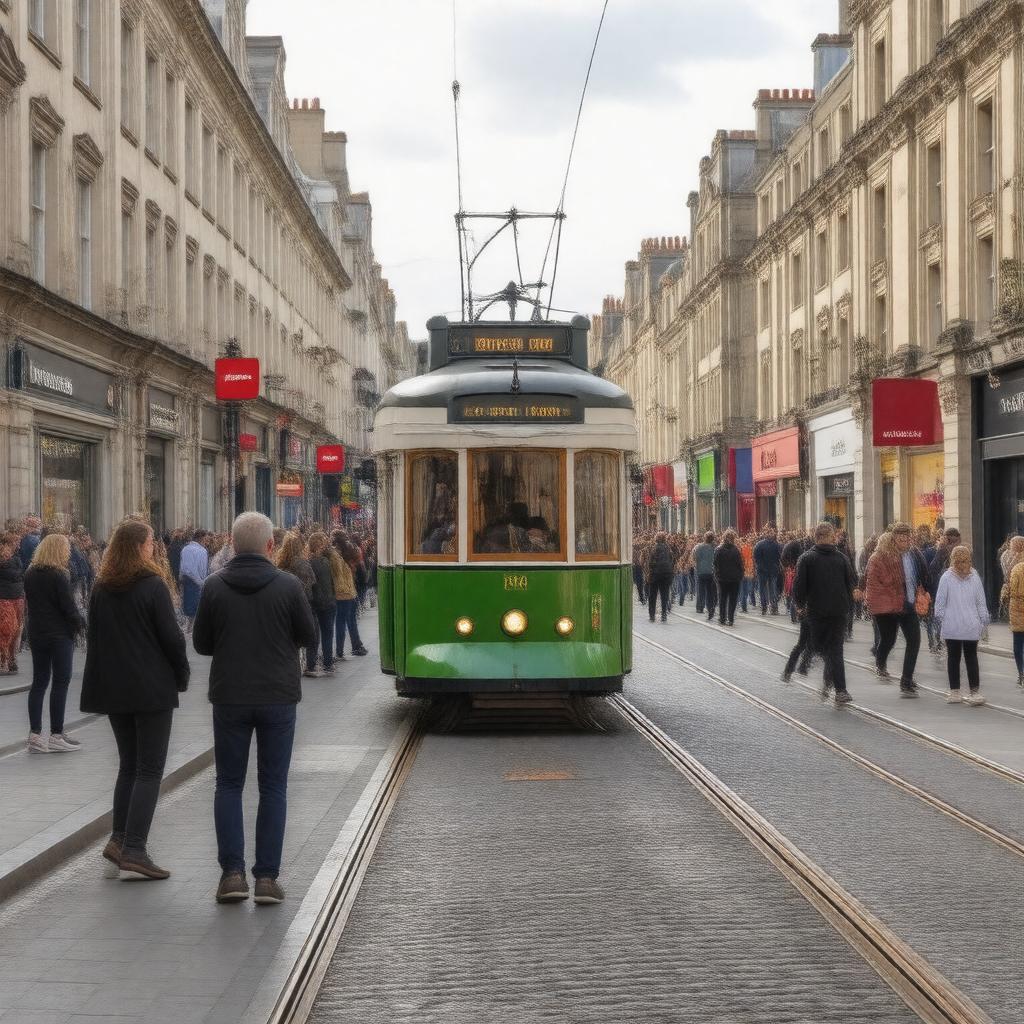 AI-created image of Grafton Street