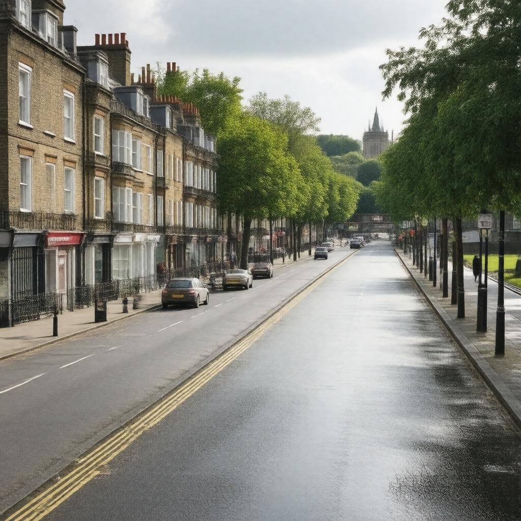 AI-created image of Graham Street, Islington, London, England