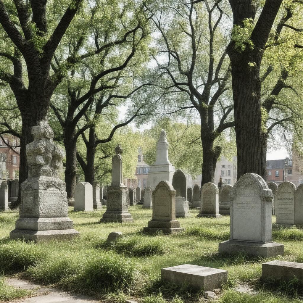Click to view larger image AI-created image of Granary Burying Ground