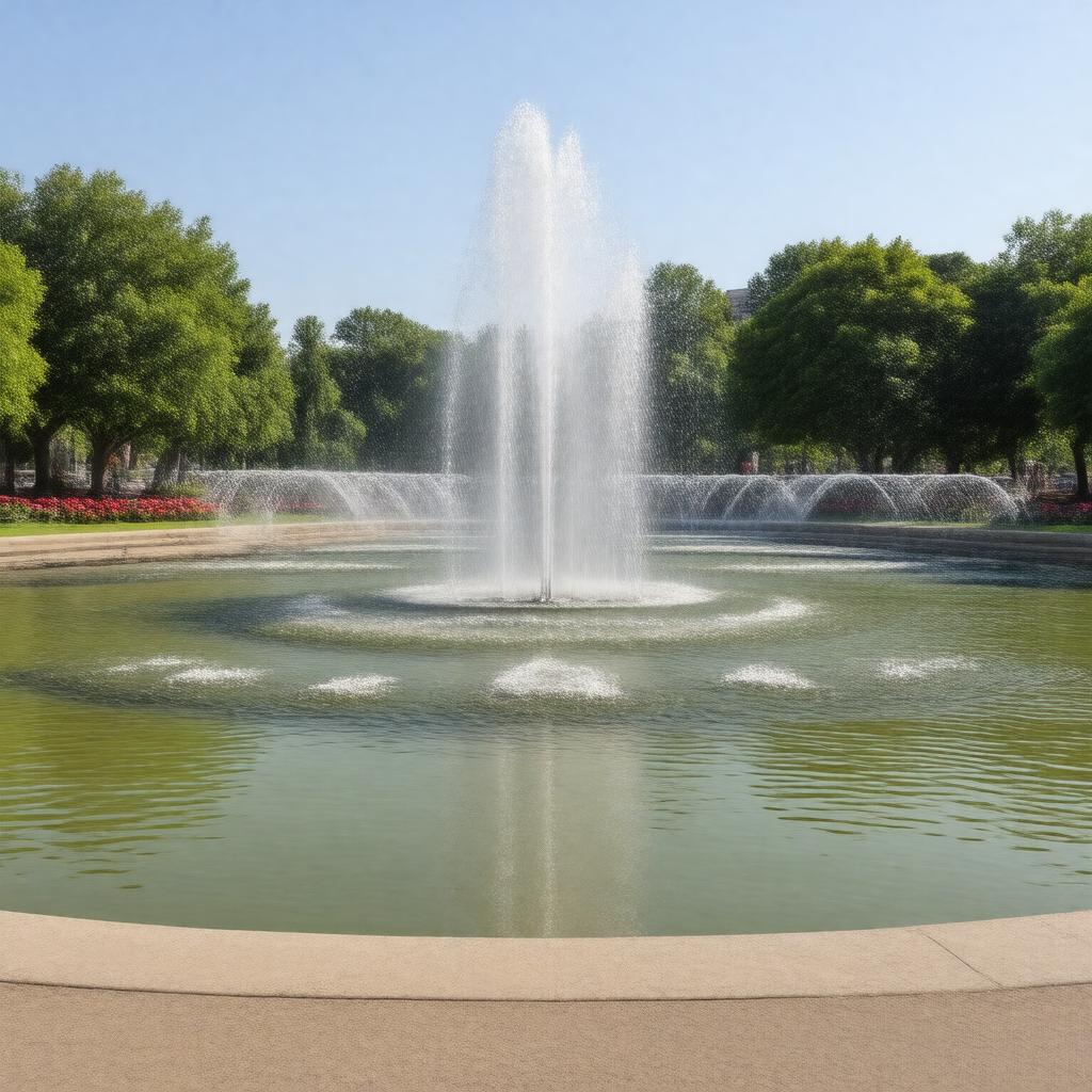 AI-created image of Grand Basin fountains