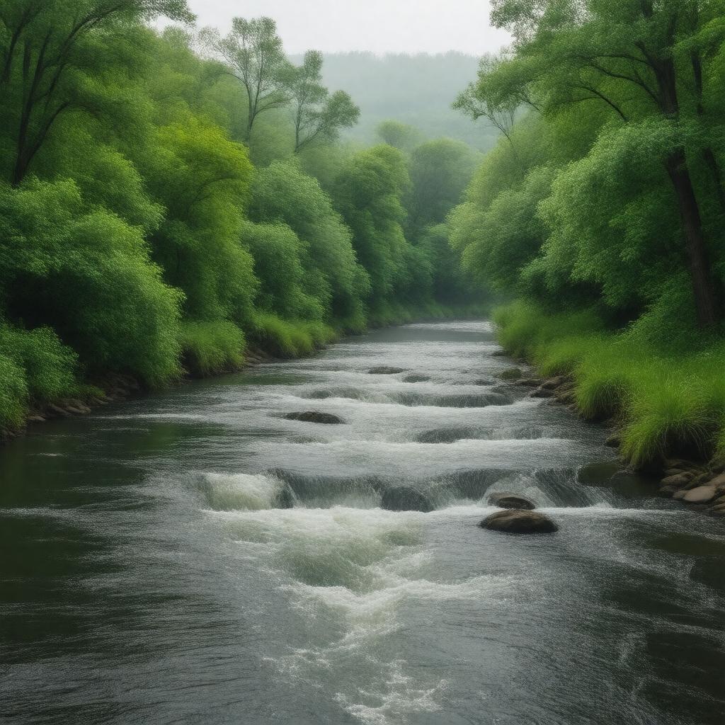 AI-created image of Grand Glaize Creek