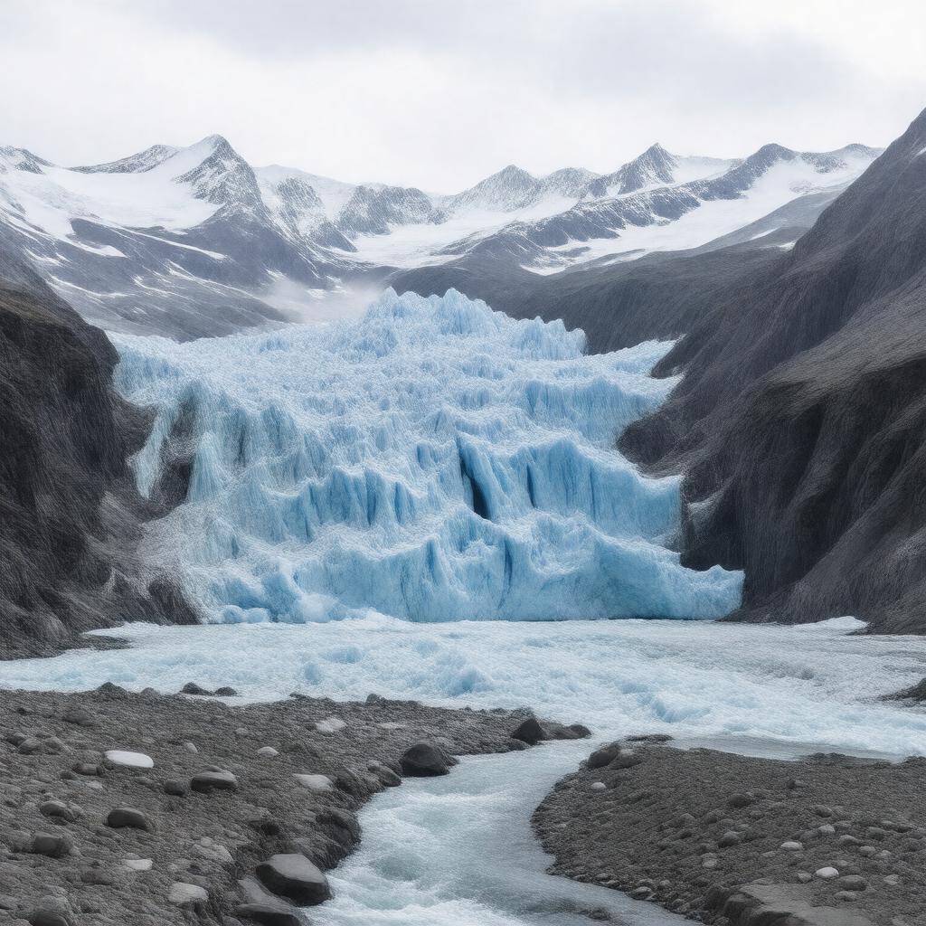 AI-created image of Grand Pacific Glacier