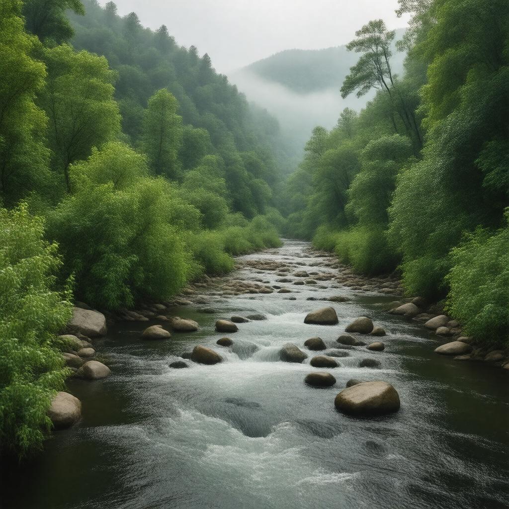 AI-created image of Grandglaize Creek