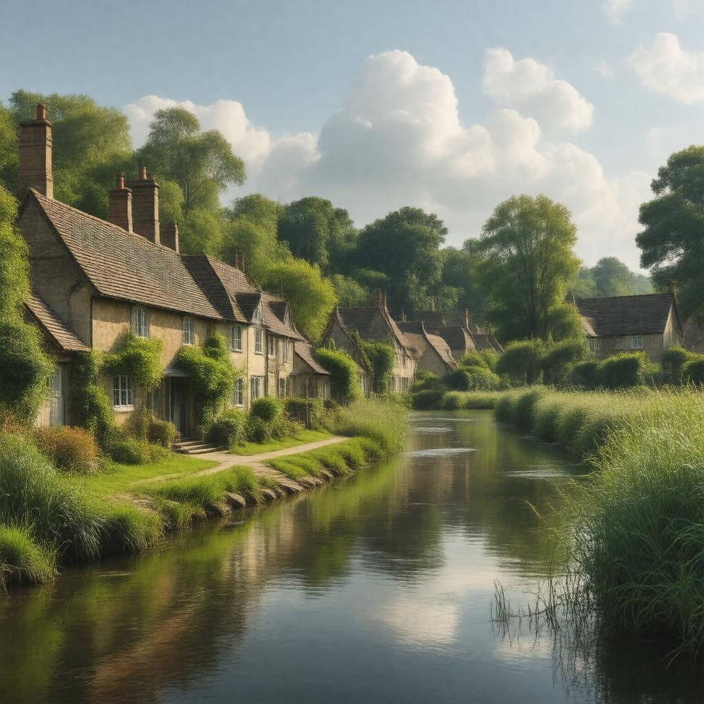 AI-created image of Grantchester, England