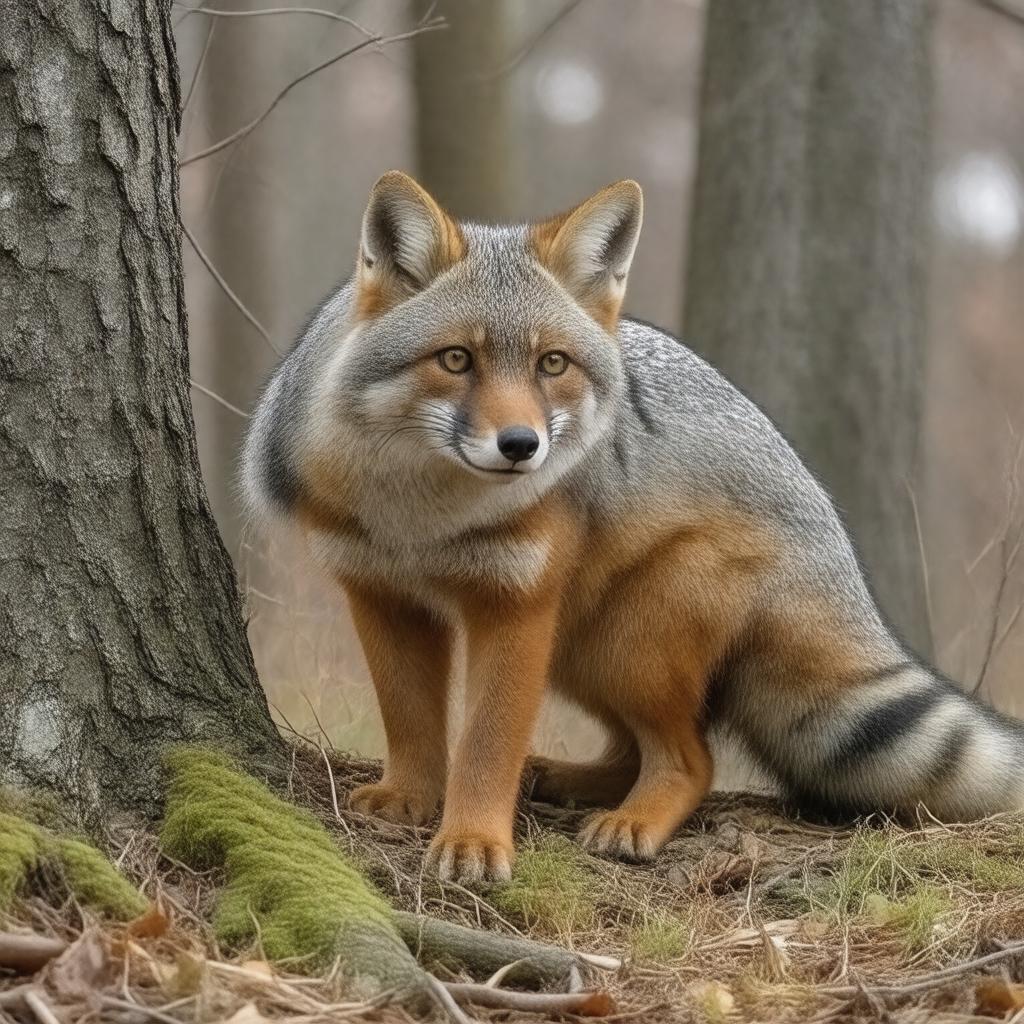AI-created image of Gray fox