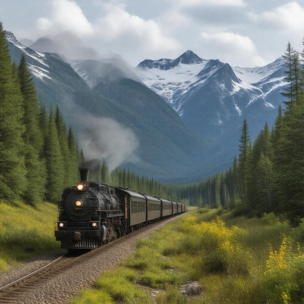 Click to view larger image AI-created image of Great Alaskan Railroad Journeys
