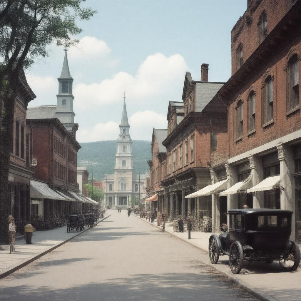 AI-created image of Great Barrington Main Street Historic District