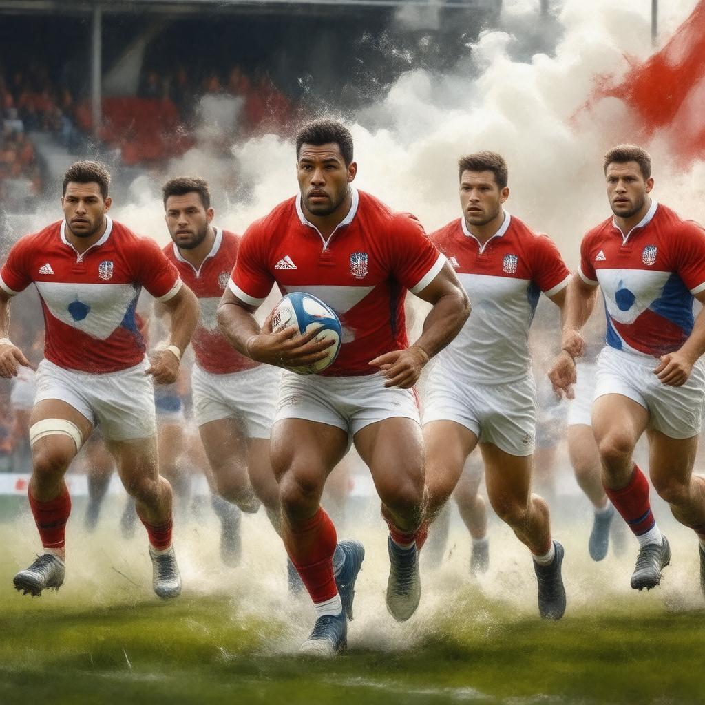 AI-created image of Great Britain national rugby sevens team