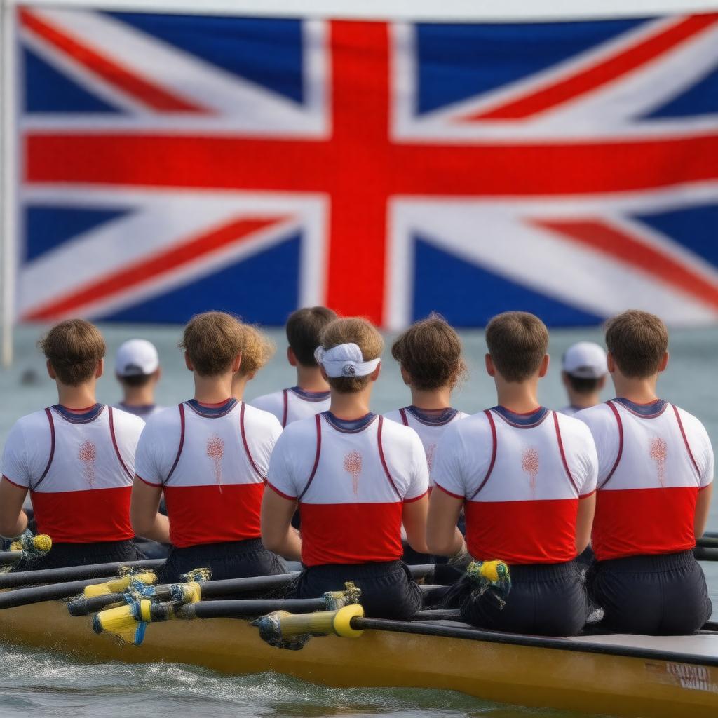 Click to view larger image AI-created image of Great Britain rowing team