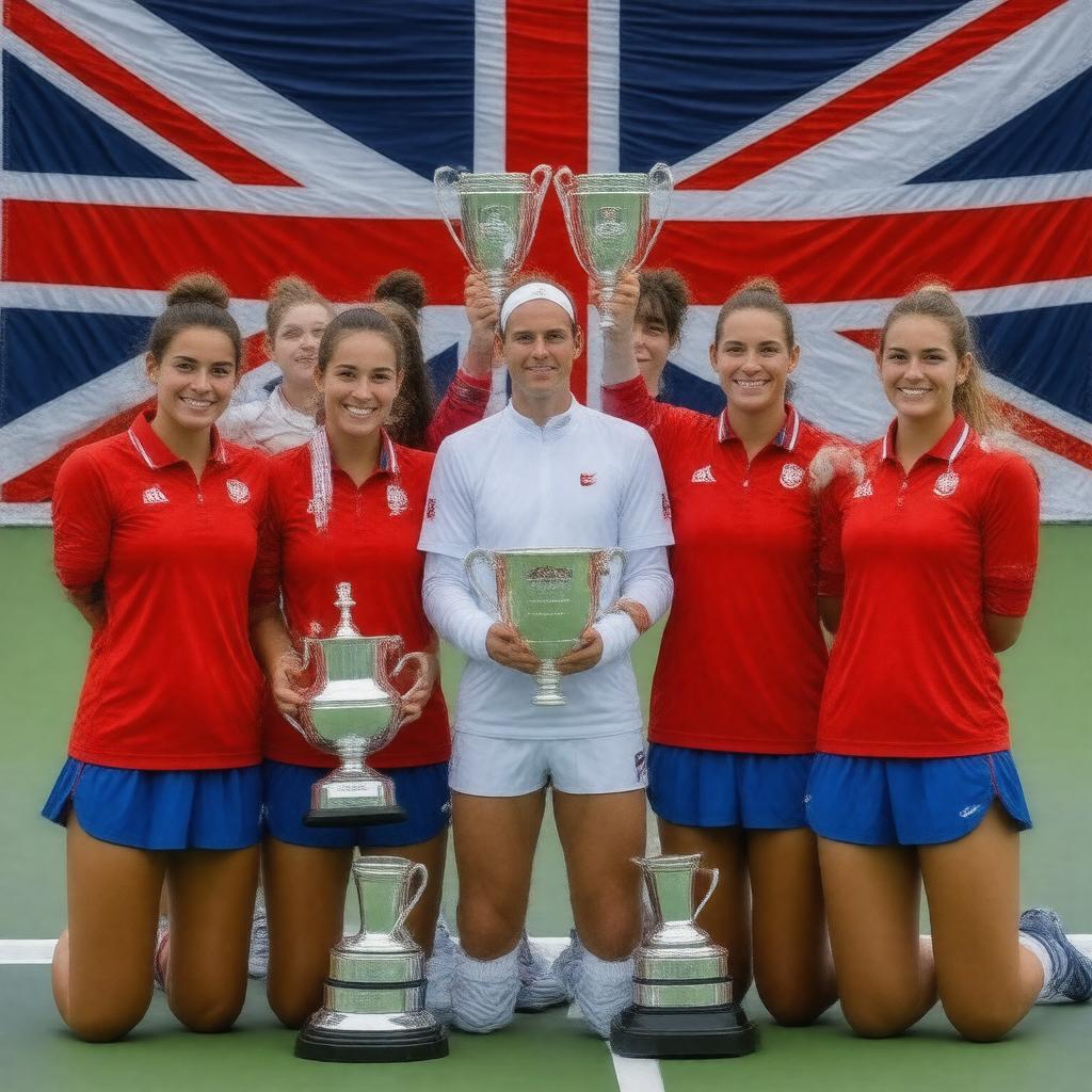 AI-created image of Great Britain tennis team