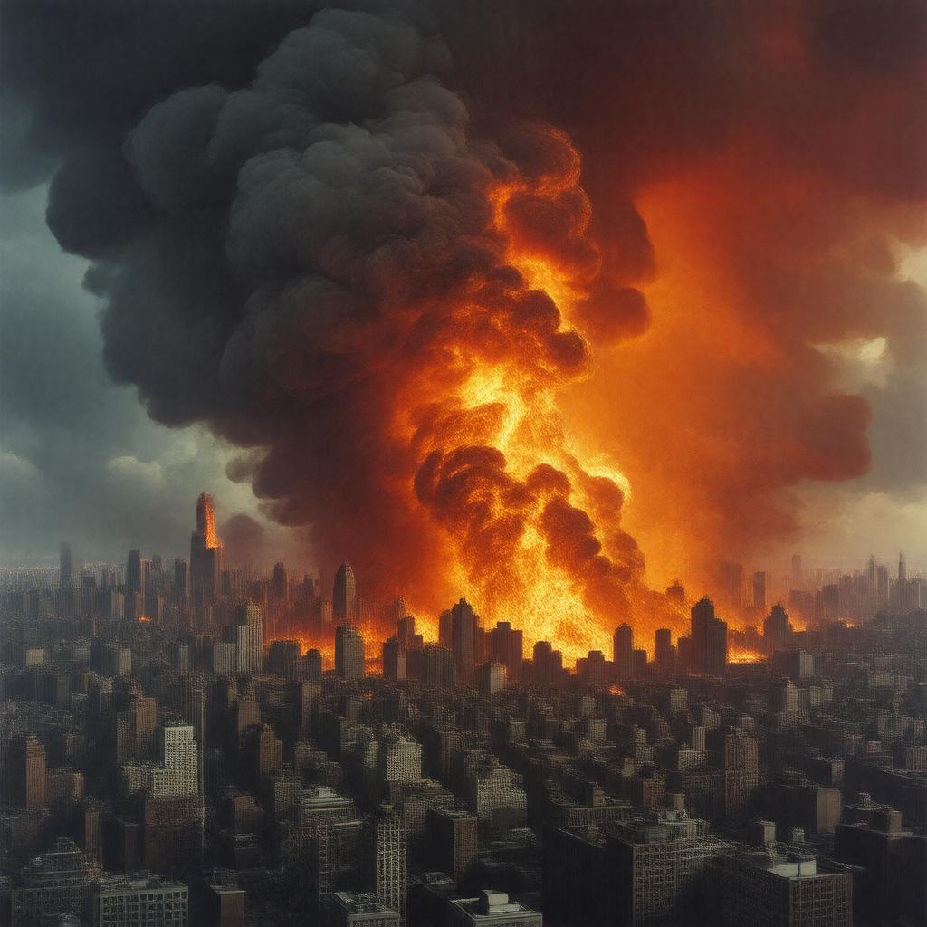 Click to view larger image AI-created image of Great Chicago Fire