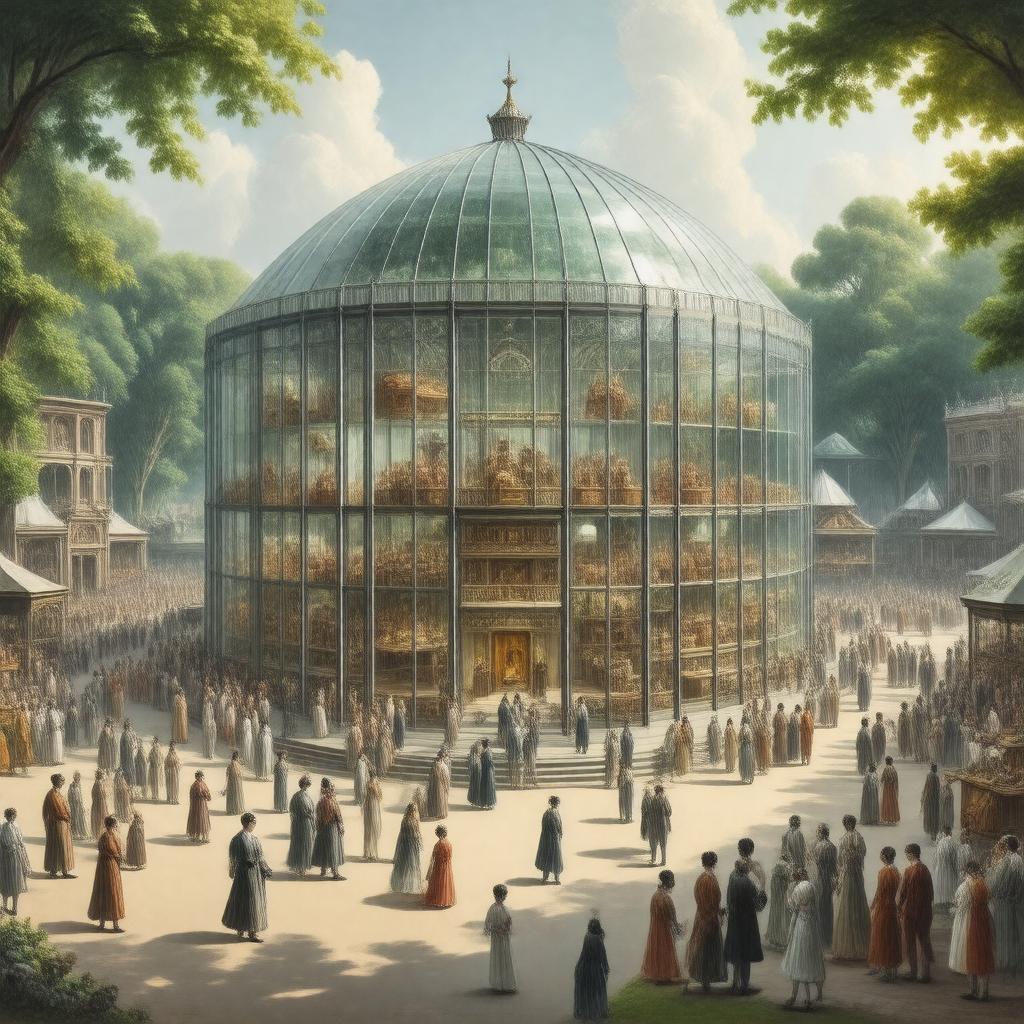 Click to view larger image AI-created image of Great Exhibition of the Works of Industry of All Nations