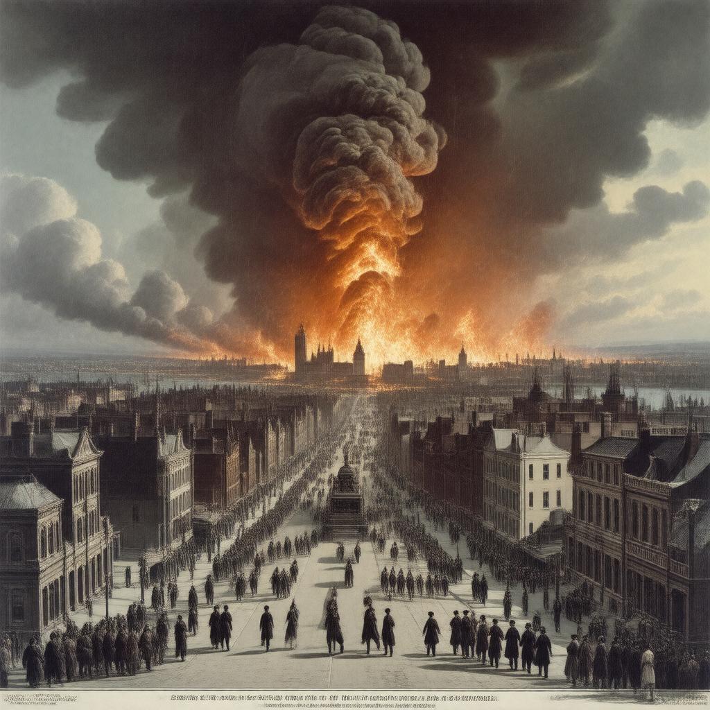 Click to view larger image AI-created image of Great Fire of 1866