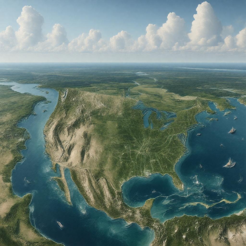 AI-created image of Great Lakes–Saint Lawrence River system