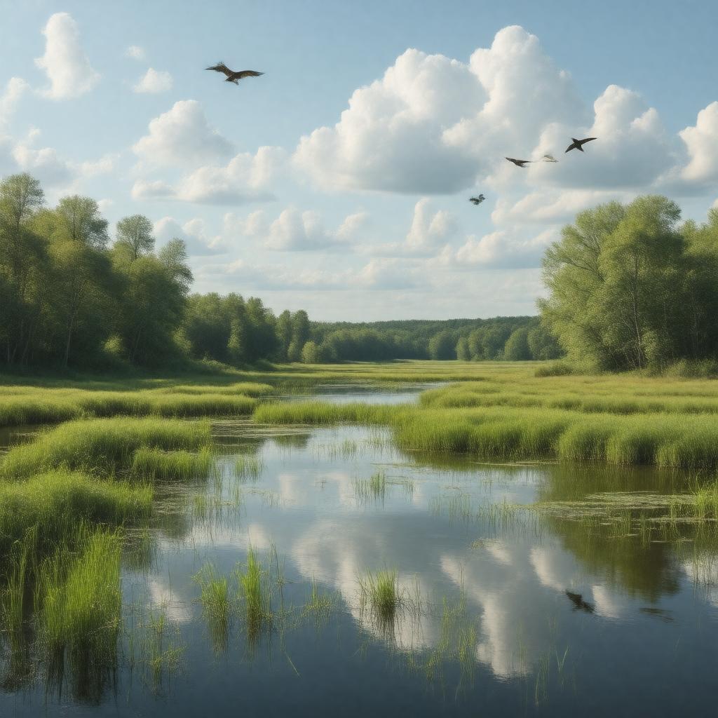 AI-created image of Great Meadows National Wildlife Refuge