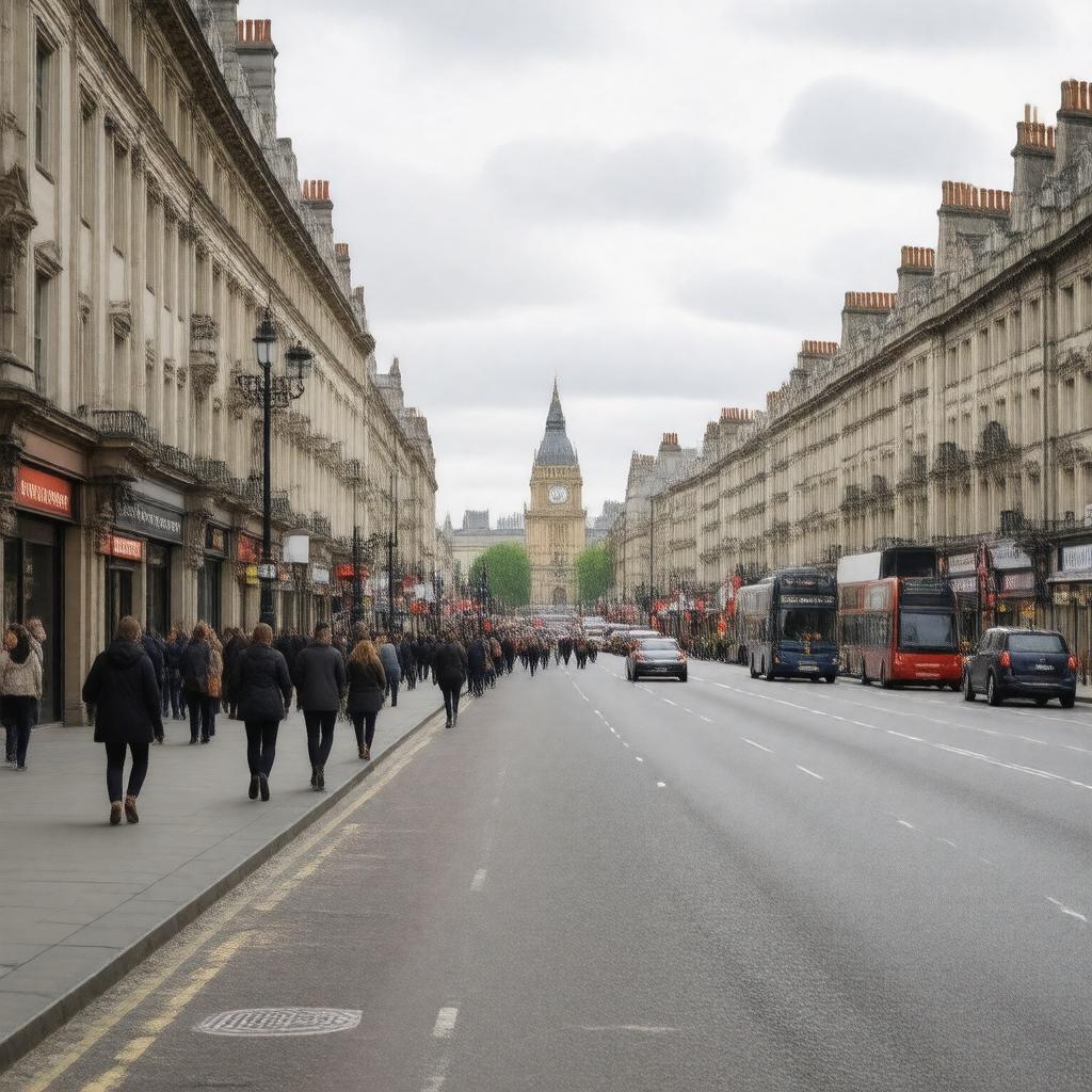 AI-created image of Great Newport Street