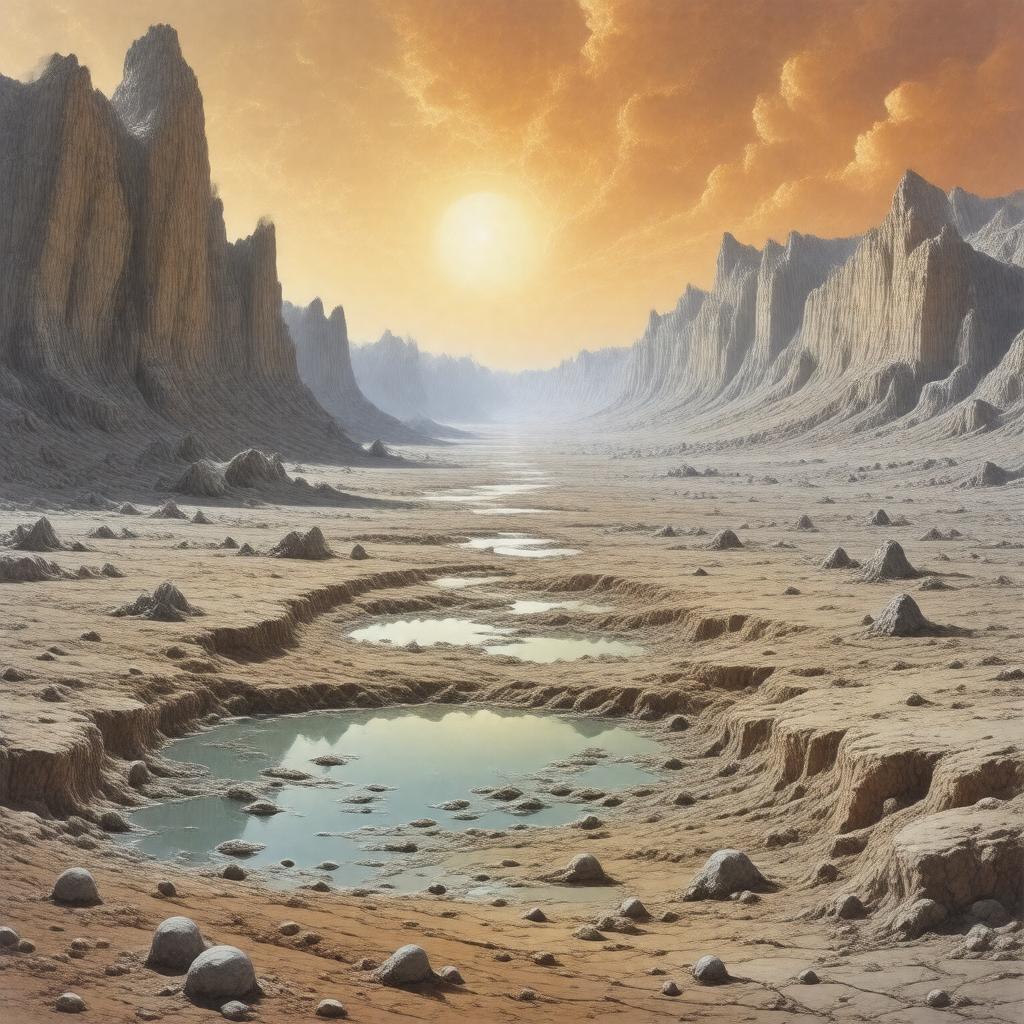 Click to view larger image AI-created image of Great Oxygenation Event