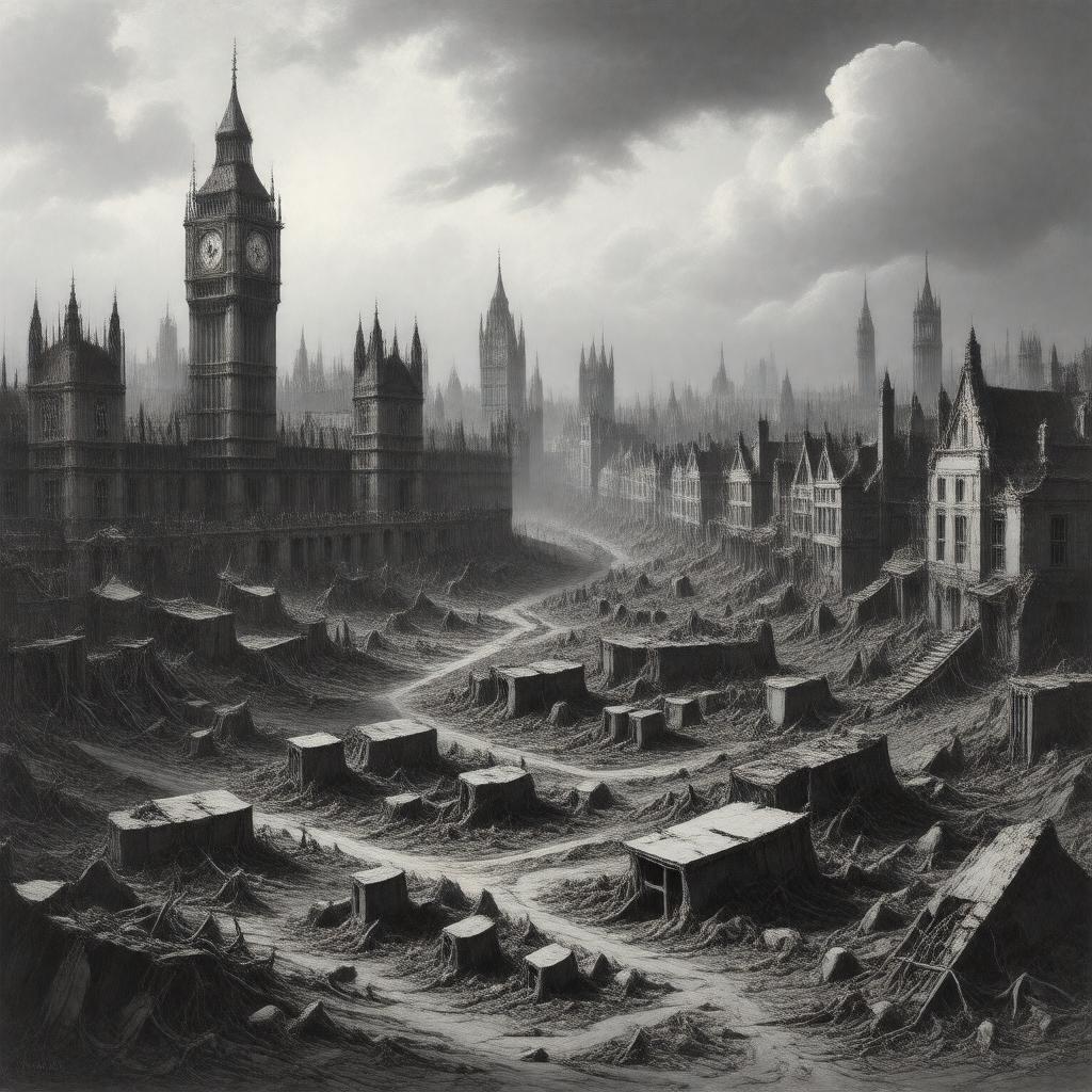 AI-created image of Great Plague of London