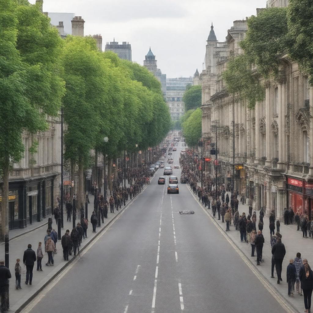 Click to view larger image AI-created image of Great Portland Street